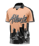 WELCOME TO ATLANTA - CUSTOM SOCCER JERSEY (PEACH, BLACK, GREY)
