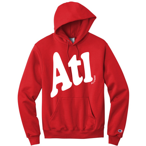 ATL BUBBLE LETTER - HOODIE (RED/WHITE)
