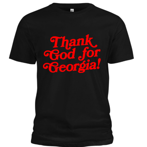 THANK GOD FOR GEORGIA - TEE (BLACK/RED)